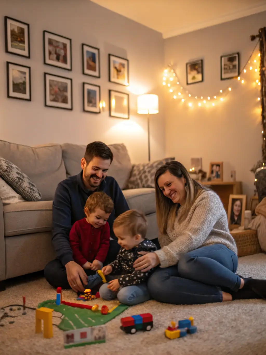 An image showing a happy family in a comfortable home, emphasizing the comfort and well-being achieved through proper insulation.